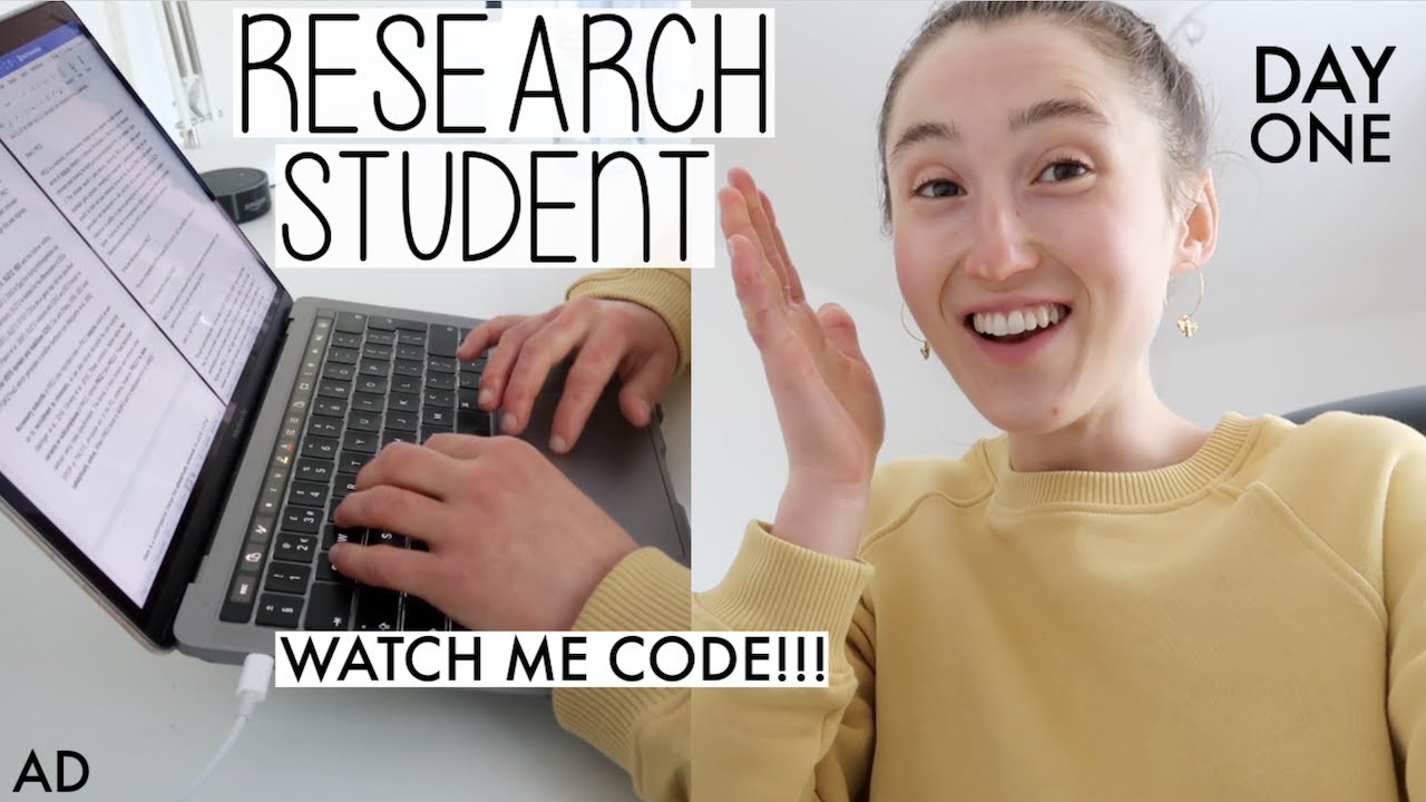 YouTube post by @HollyGabrielle for Coconut Bowls. Caption reads: MY FIRST DAY AS A BIOLOGY RESEARCH STUDENT |....