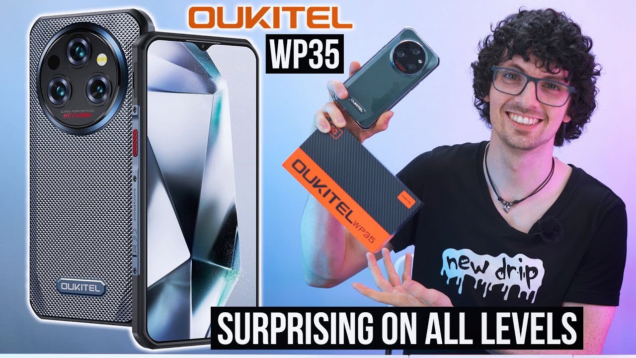 YouTube post by @TechMagnet for OUKITEL. Caption reads: [...] Stylish & Impressive Hyper Value! - Oukitel....