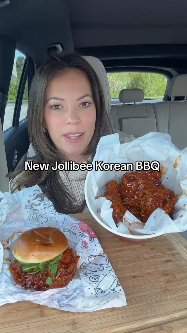 Instagram post by @eatdrinkandbemandy for Jollibee. Caption reads: One of the best KBBQ sauces I’ve had in a while....