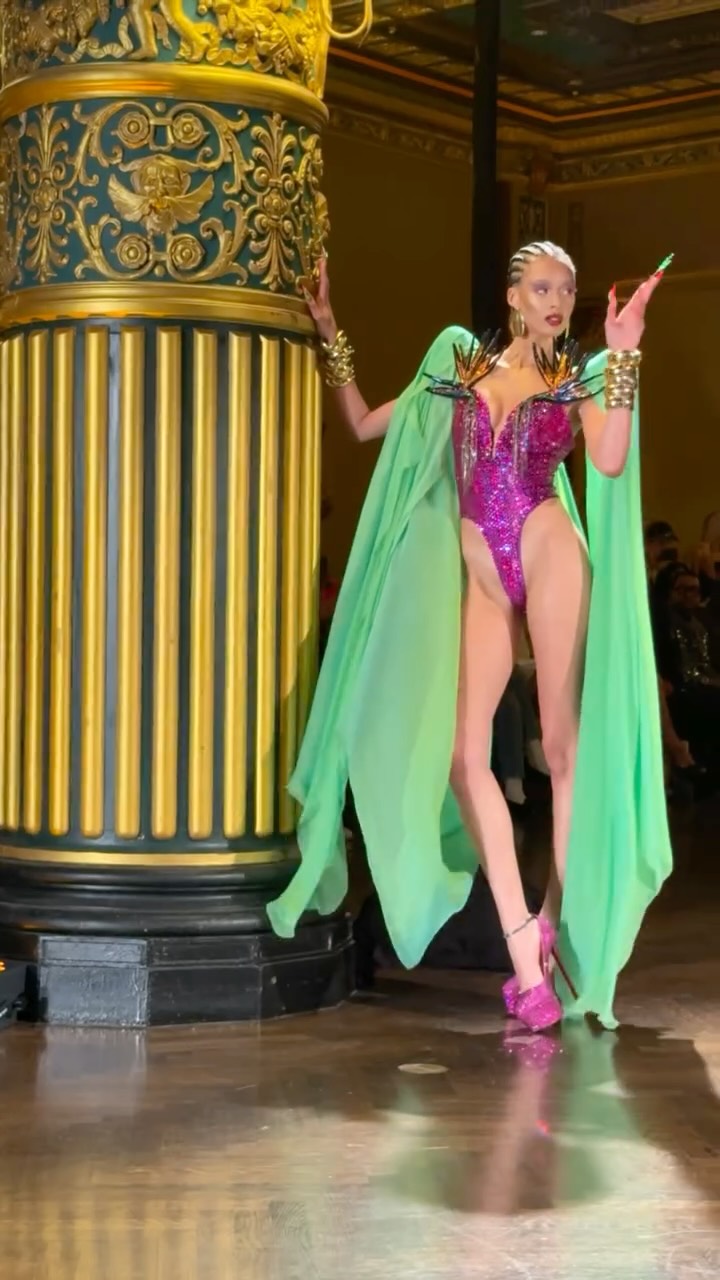 Instagram post by @margieplus for Refinery29. Caption reads: At @theblondsny, “the tea is always glamour.” This....