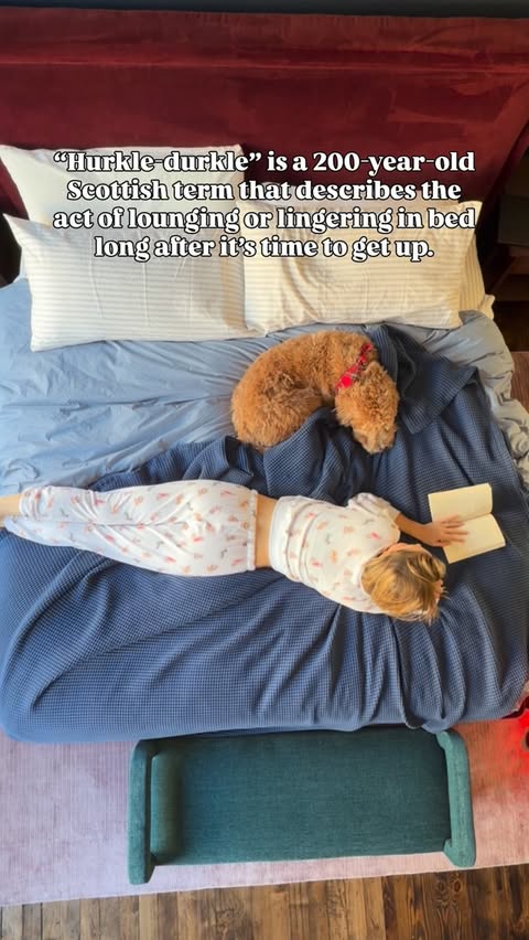 Instagram post by @serenagwolf for Brooklinen. Caption reads: Hurkle-durkle season with @Brooklinen! If you’re....