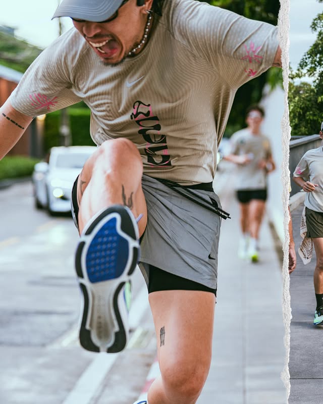 Instagram post by @ugly_running_training_club for Nike Running. Caption reads: [...] it cool with Aero Fit. 🏃☀️ #teamnike....