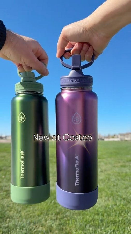 Instagram post by @costconew for ThermoFlask. Caption reads: [...] at Costco!
I’ve been using these ThermoFlask....
