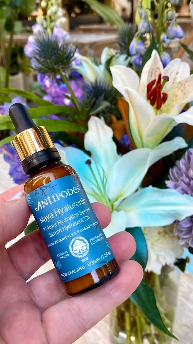 Instagram post by @fabulousandfunlife for Antipodes Skincare. Caption reads: [...] in luck. Scientific green brand....