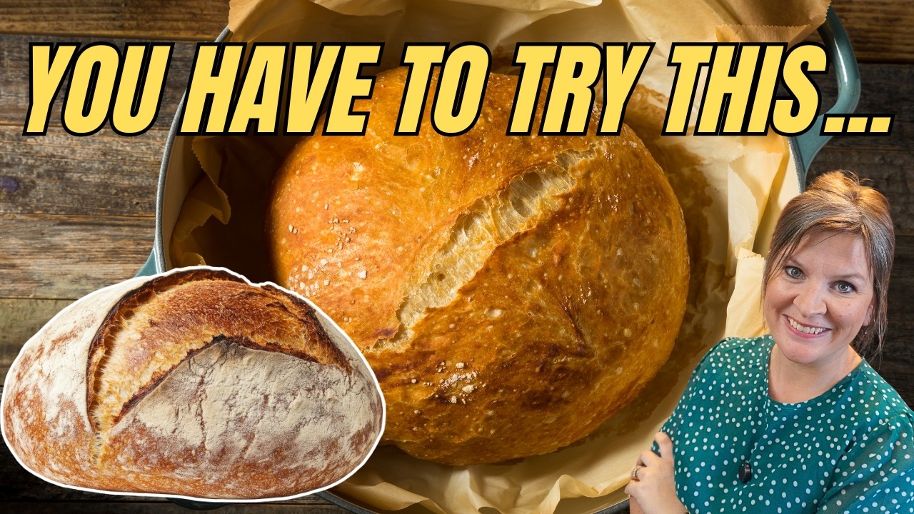YouTube post by @GrainsandGrit for NutriMill. Caption reads: The EASIEST Bread You Will Ever Make with 100%....