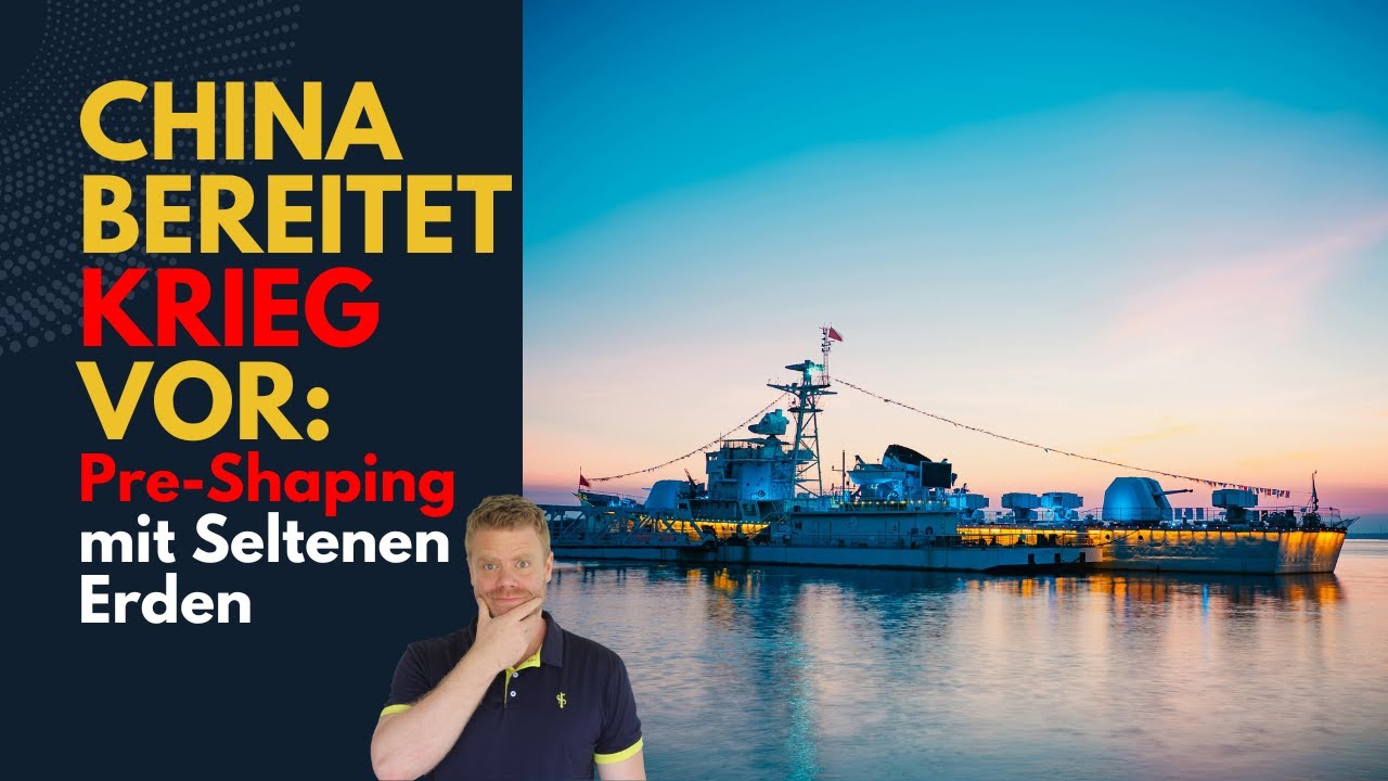 YouTube post by @milgeschichte for AG1. Caption reads: China's war preparations: Pre-shaping with rare....