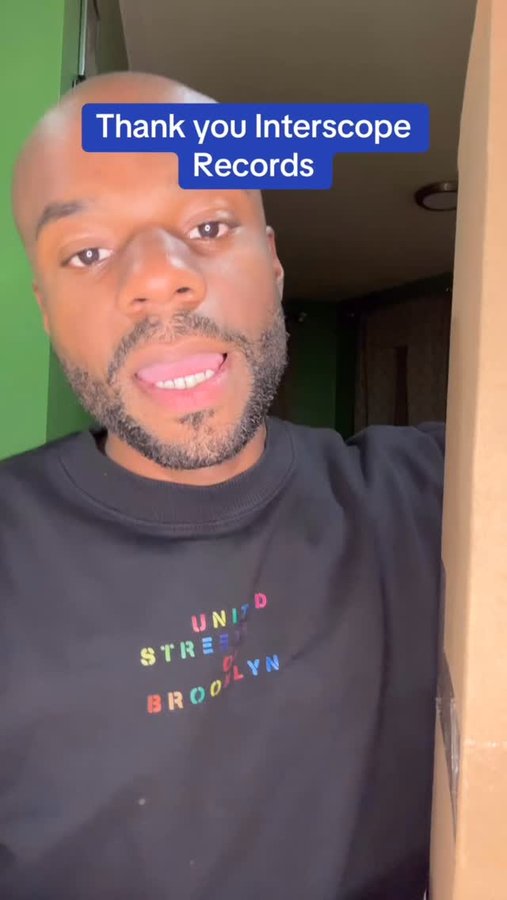 Instagram post by @tyreaktoldyou for Interscope Records. Caption reads: Thank you so much @interscope for honoring my....