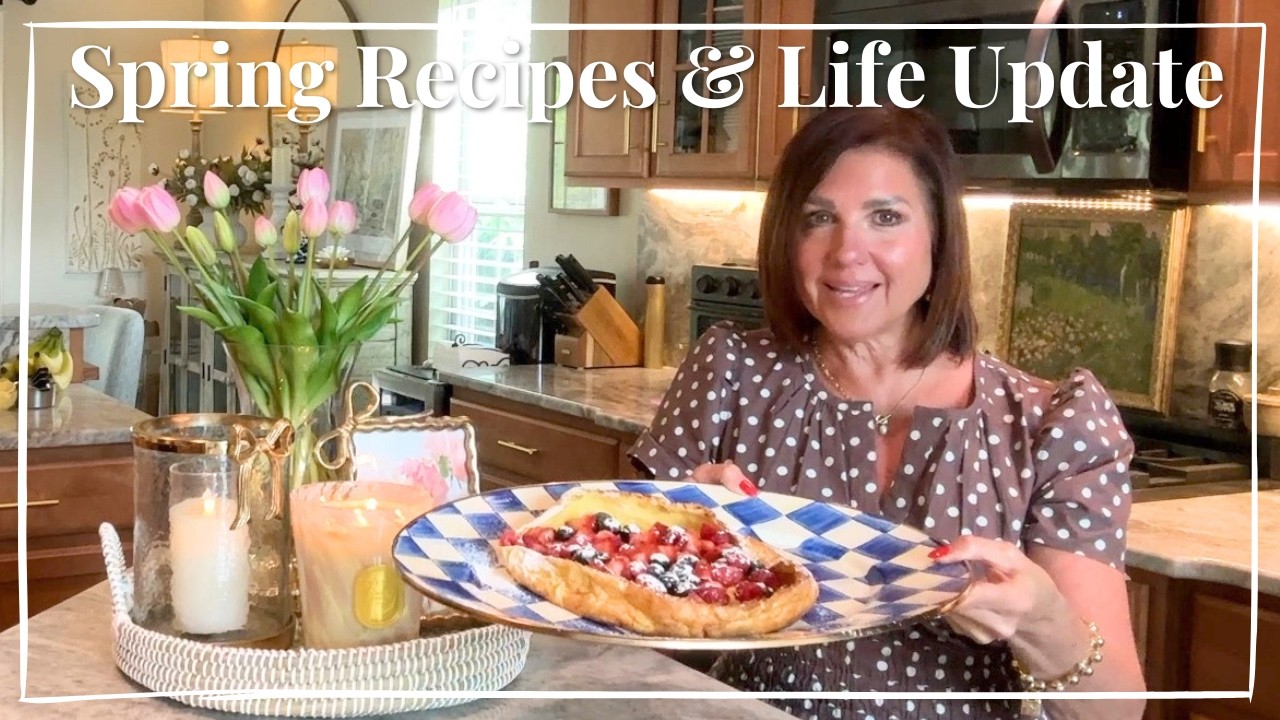 YouTube post by @EnhanceTheSeasonswithKaren for Ana Luísa Bolos e Doces. Caption reads: A Slow Spring Morning | Baking Quiche & Berry....