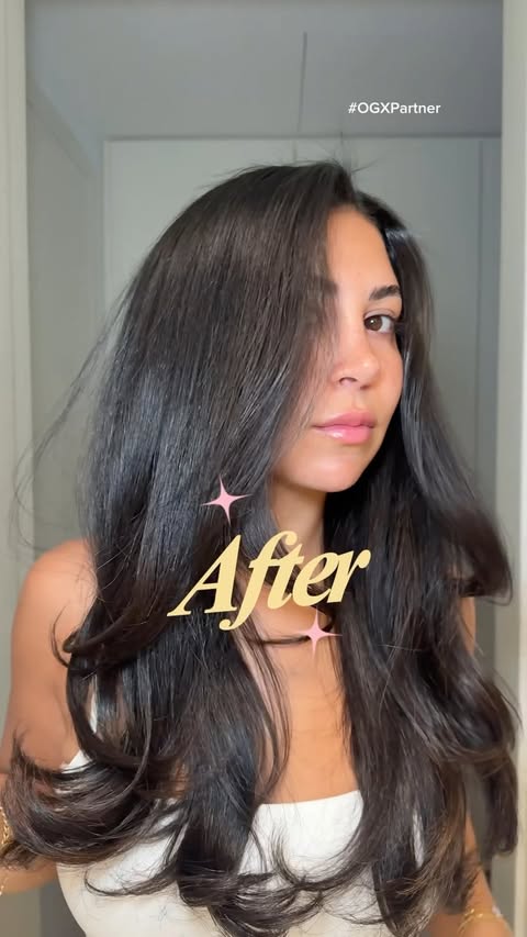 Instagram post by @christineabraham for OGX Beauty. Caption reads: #OGXPartner When you wash your hair, are you on....