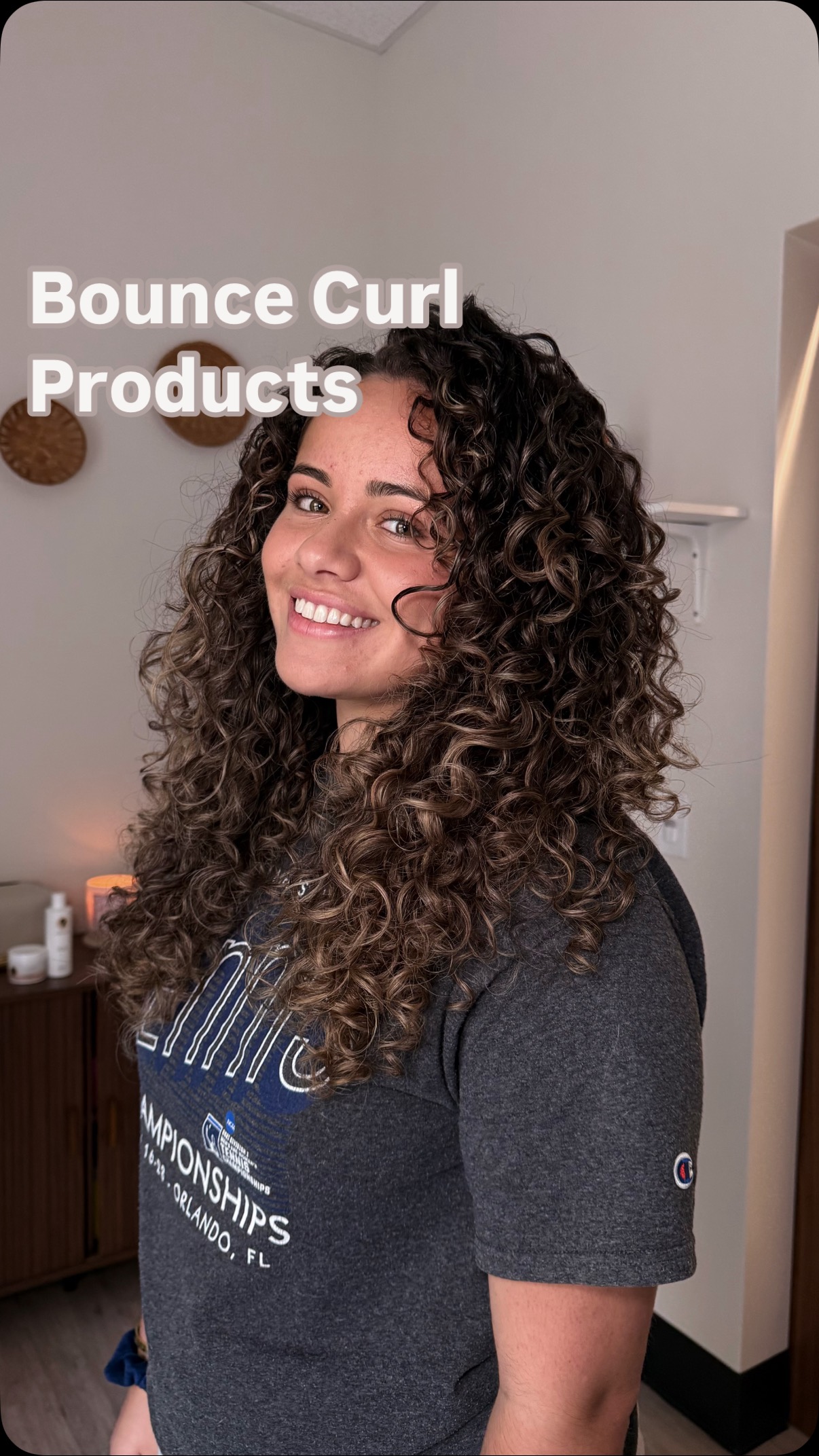 Instagram post by @reginarothcurls for BounceCurl. Caption reads: This was my FIRST TIME EVER trying out Bounce Curl....