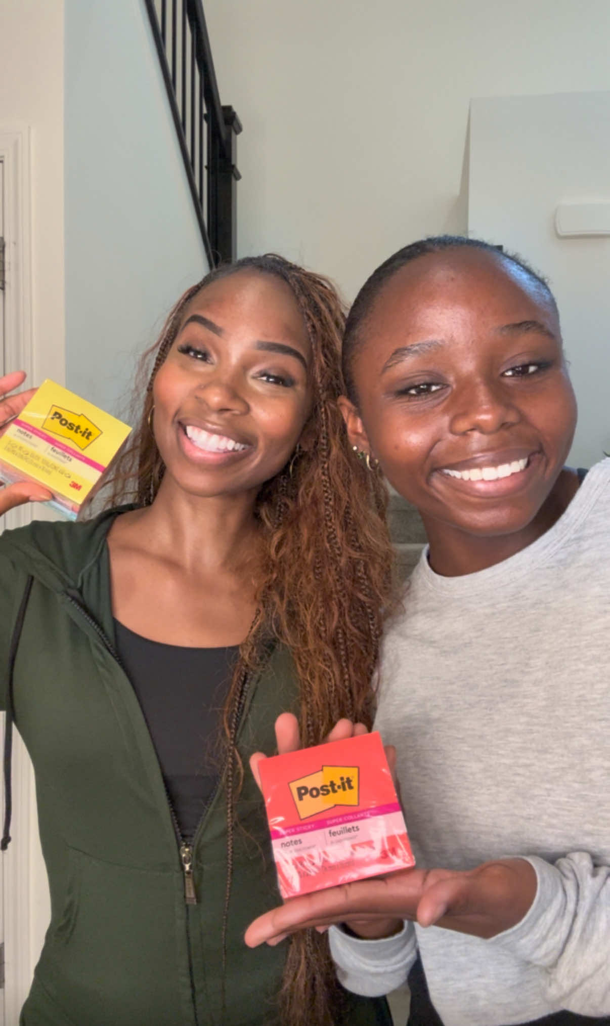 TikTok post by @bridneychantal for Post-it. Caption reads: Post-its , snacks and words that stick. Our new....