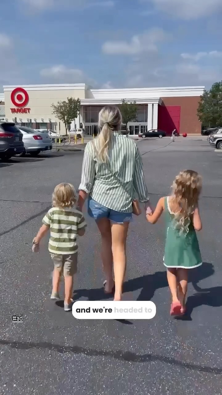 Instagram post by @annecolehowell for SheSpeaks. Caption reads: #ad Come with us to @target to prep for the beach....