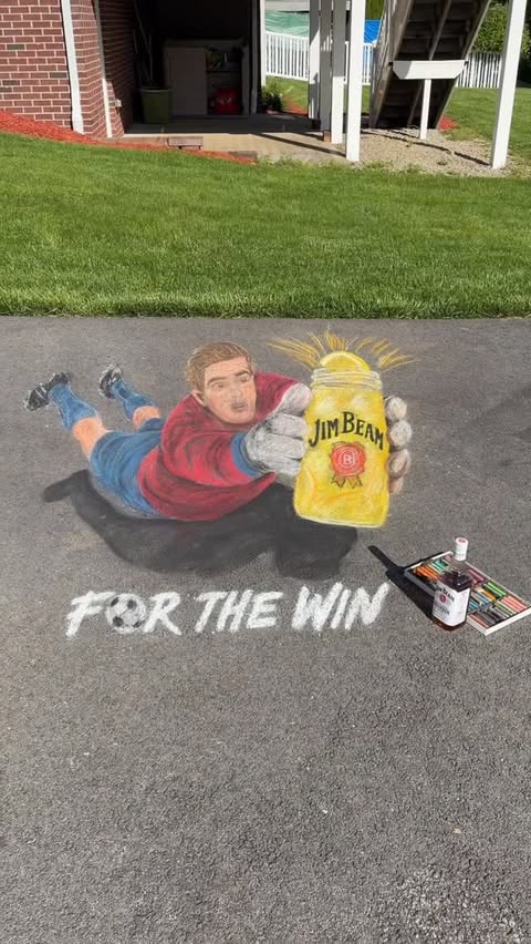 Instagram post by @thechalkingdad for Jim Beam. Caption reads: #ad21+ #JimBeamPartner I PARTNERED WITH JIM BEAM....