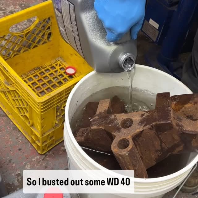 Instagram post by @makeeverythingshop for WD-40. Caption reads: Effortless rust removal is possible with....