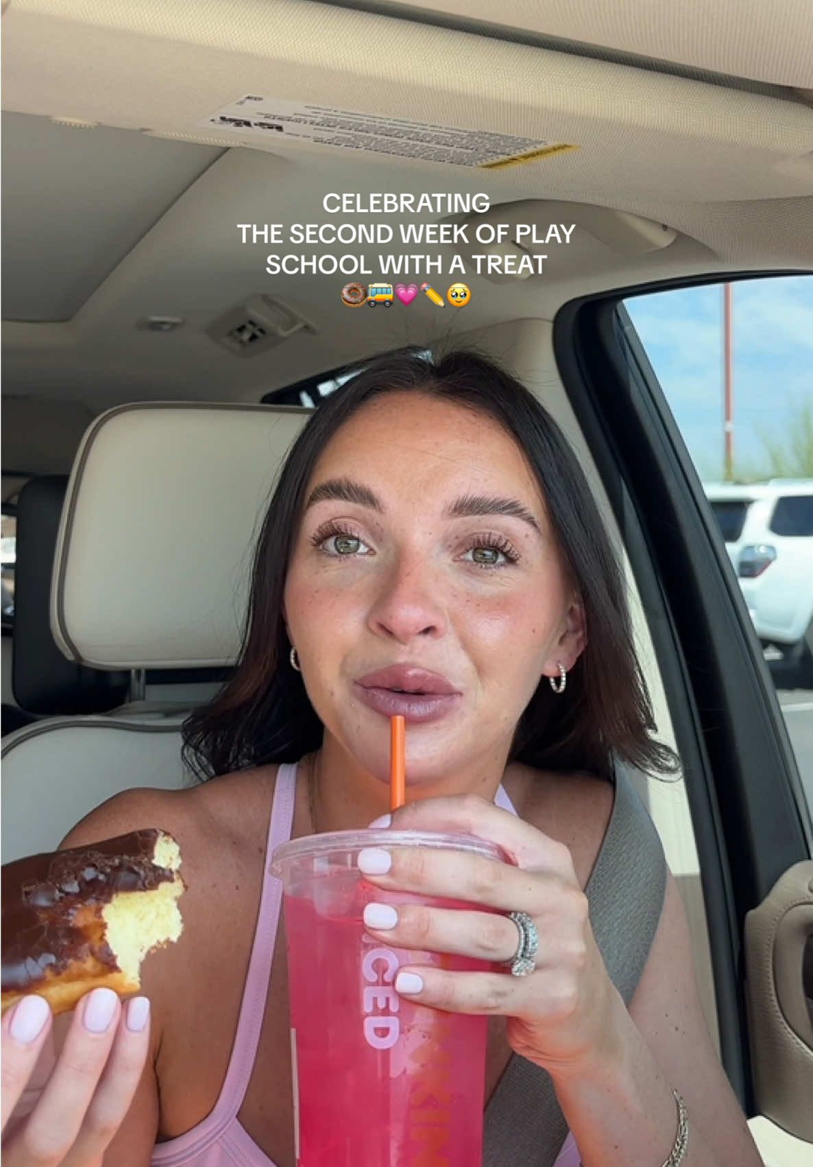 TikTok post by @kencradic for Shopdunkin. Caption reads: Kamp slept through the whole experience because....