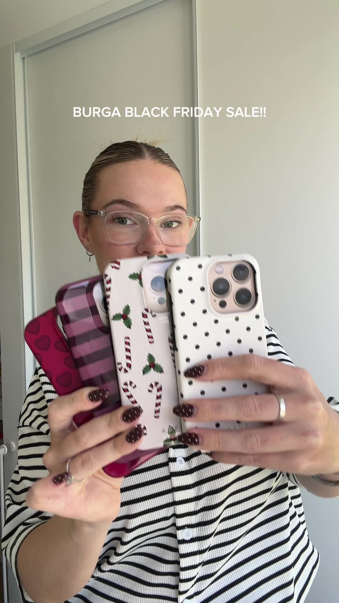 TikTok post by @tal3ighasky3 for BURGA. Caption reads: @BURGA is having their biggest sale of the year....