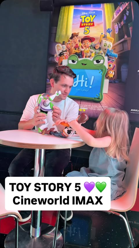 Instagram post by @con.lodge for Cineworld Cinemas. Caption reads: AD | Toy Story 5 and IMAX at Cineworld makes for....