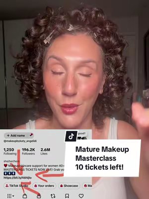 TikTok post by @makeupbykaty_angelidi for MUA Cosmetics Maroc. Caption reads: We’re down to the last 10 tickets for my upcoming....
