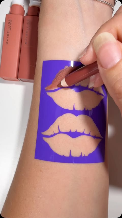 Instagram post by an influencer for Maybelline New York. Caption reads: @maybelline matte lipstick combo *gifted* #swatch....