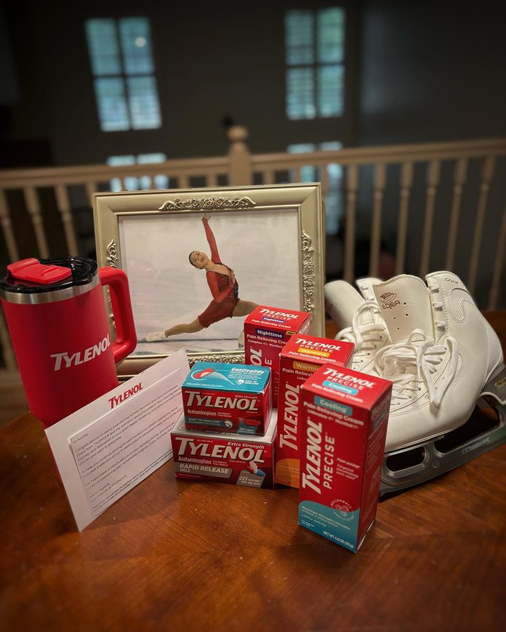 Instagram post by @audreyshin.skater for Women's Sports Foundation. Caption reads: [...] with @TYLENOL and the....