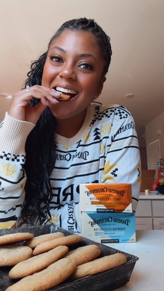 Instagram post by @britneybreaksbread for Danish Creamery. Caption reads: [...] and foodies, this one’s for us!!....