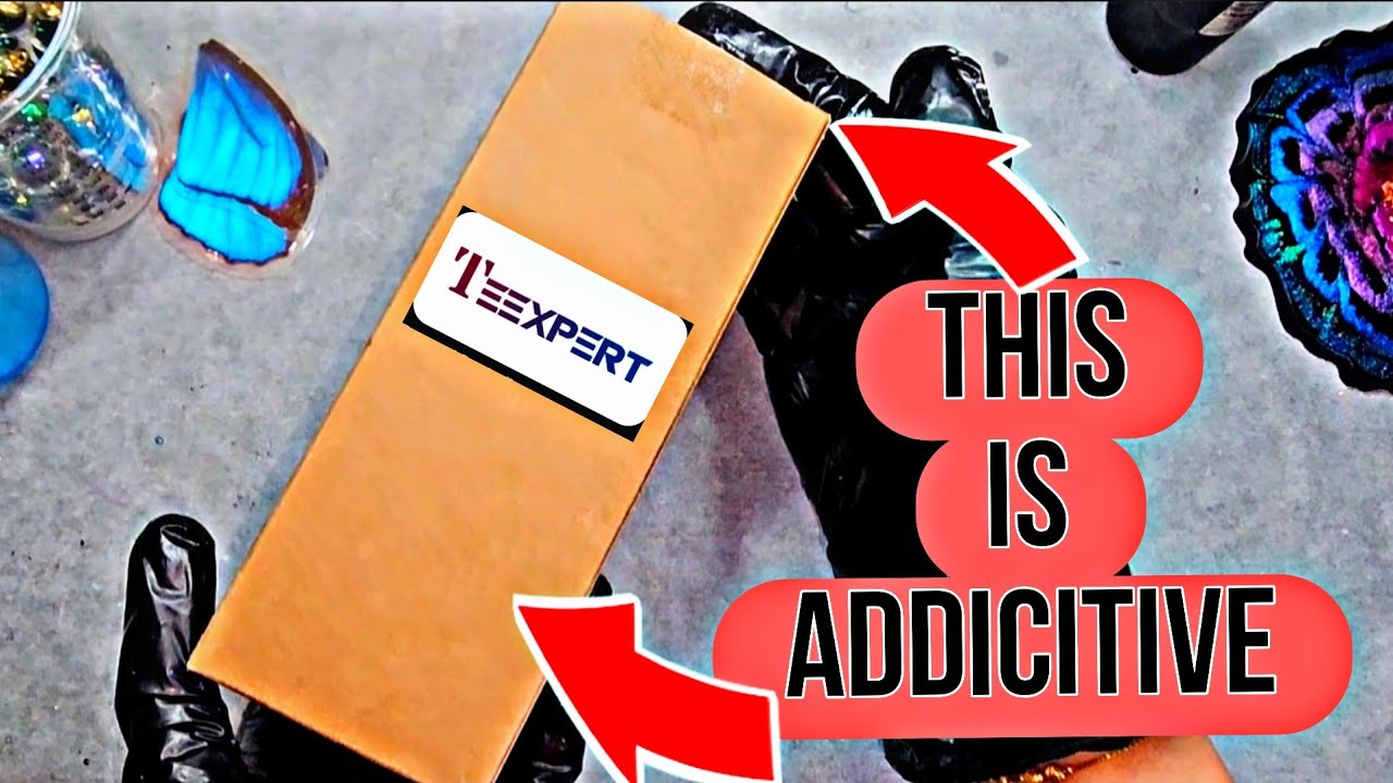 YouTube post by @teaandart for Craft Resin. Caption reads: Once you Start this RESIN TECHNIQUE You WON’T STOP....