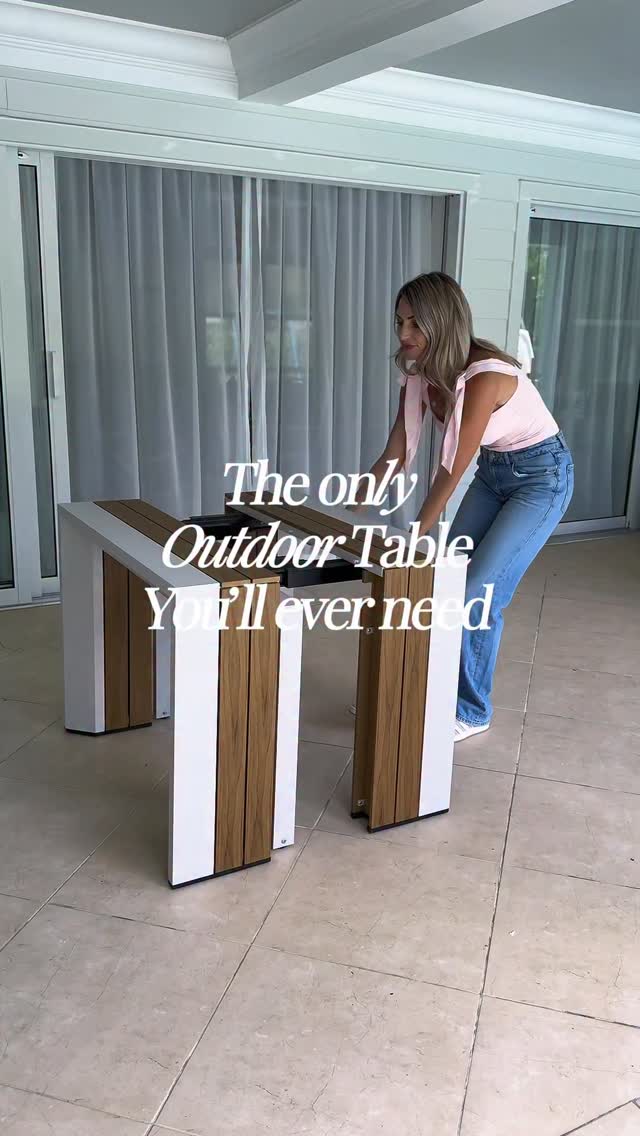 Instagram post by @marina.b.style for Transformer Table. Caption reads: Hosting made easy with this Transformer Table 🤍....