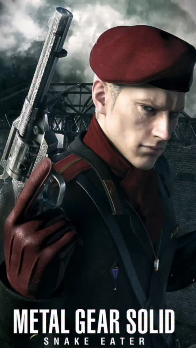 Instagram post by @aokiji.cosplay for Konami. Caption reads: Here it is — my Ocelot cosplay from METAL GEAR....