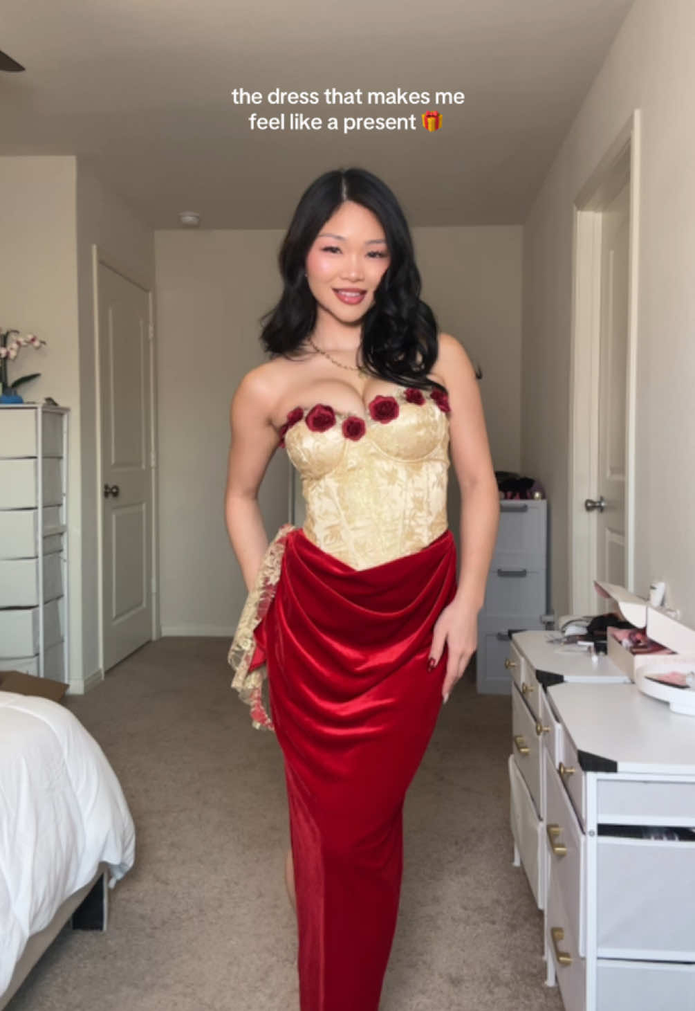 TikTok post by @bethanywei for Boomba. Caption reads: [...] 🌹✨ wearing magic padded sticky bra by....