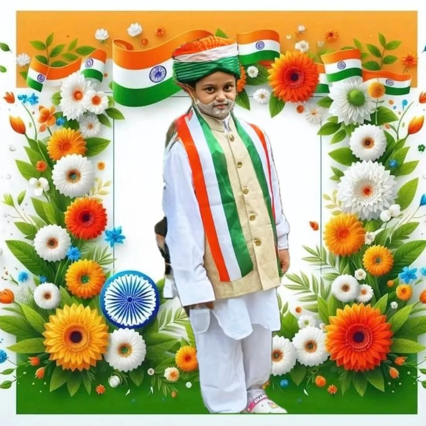 Instagram post by @richagreen for FirstCry. Caption reads: #Collaboration with @FirstcryIndia
Modi ji ki....