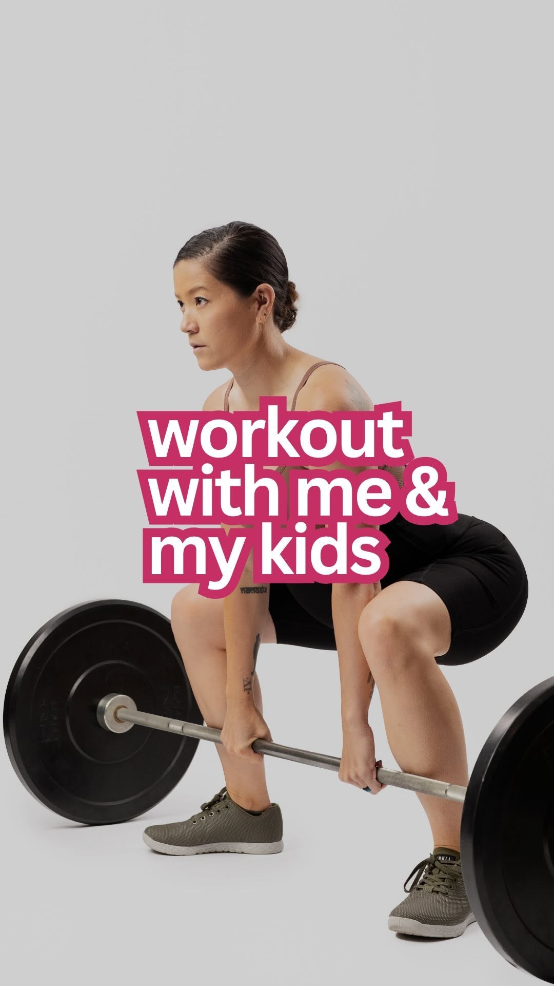 Instagram post by @mamastefit for Senita Athletics. Caption reads: How do I work out with my kids? It’s simple… but....