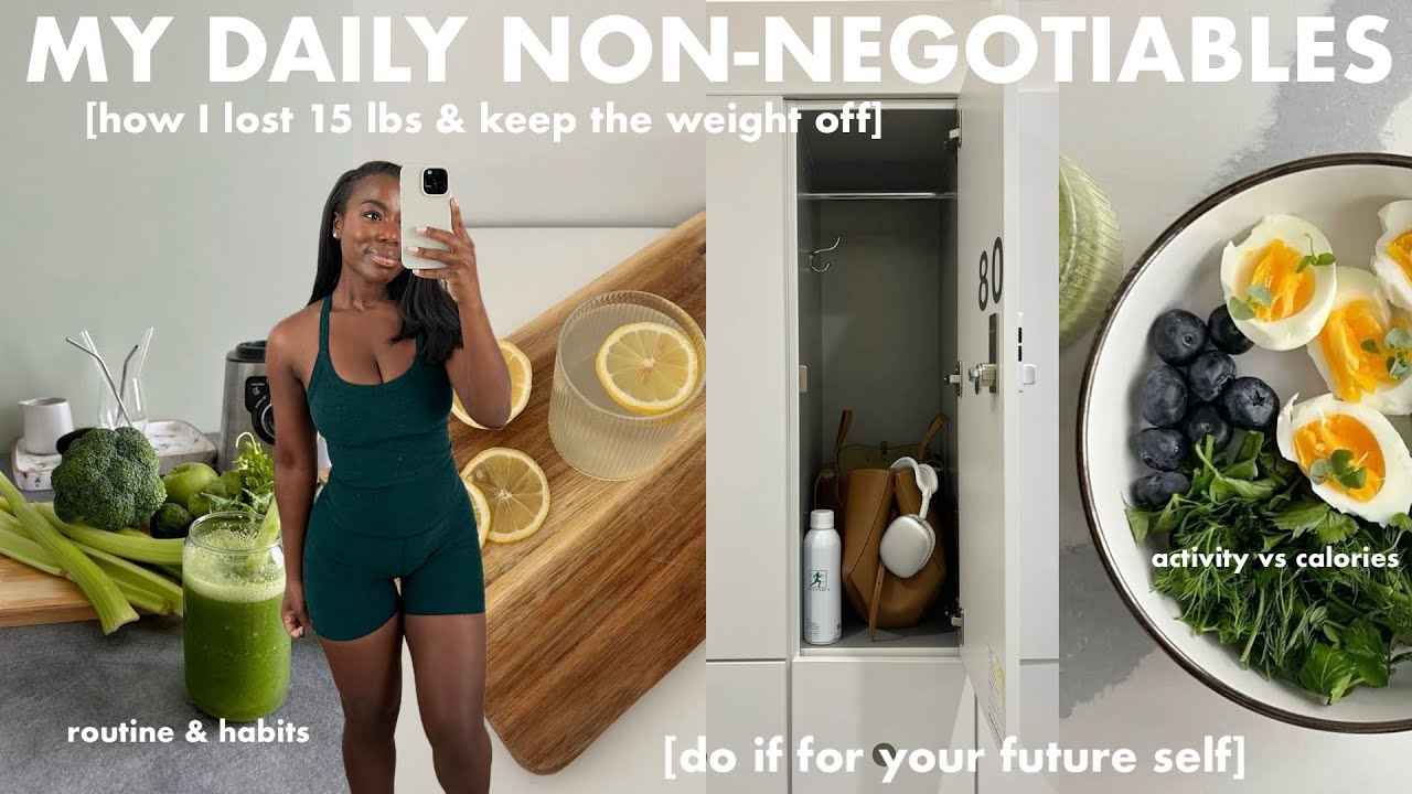 YouTube post by @janet.ndomahina for ClassPass. Caption reads: My weight loss non-negoitiables | How I lost 25....