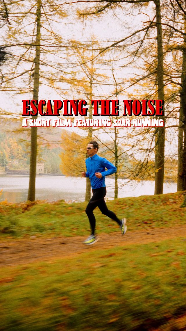 Instagram post by @daaaanjj for SOAR Running. Caption reads: 5 weeks out from Marathon number 4 🔒 Wearing....