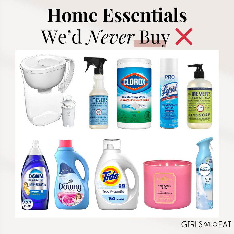 Instagram post by @girlswhoeat for Force of Nature Clean. Caption reads: NON-TOXIC HOME ESSENTIALS 🏡✨⁠
⁠
➡️ comment “home”....