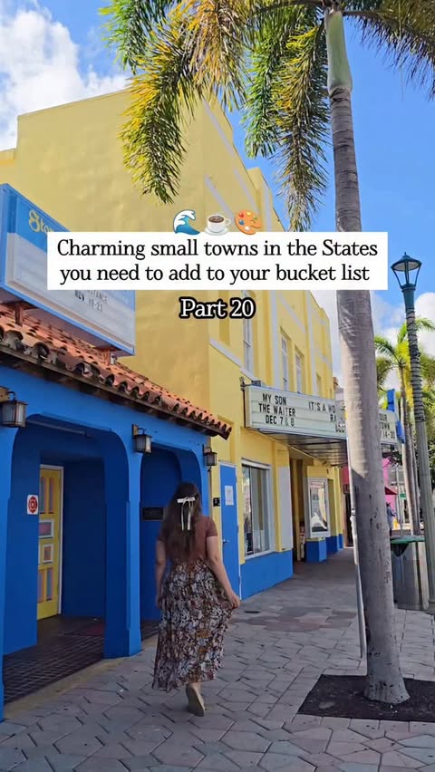 Instagram post by @darlingtravelsblog for The Palm Beaches. Caption reads: Welcome to Lake Worth Beach, Florida in....