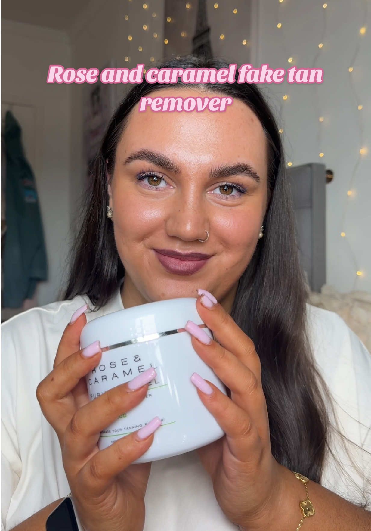 TikTok post by @caitlin_sinnett for Rose & Caramel. Caption reads: [...] remover on the market 🫶 @Rose & Caramel....