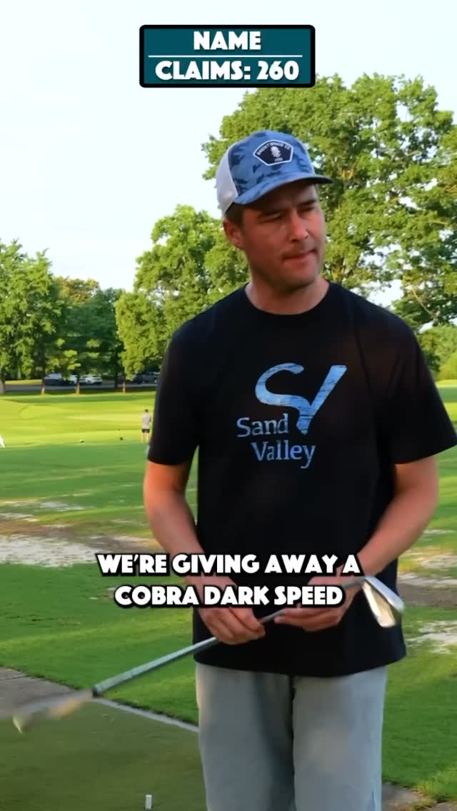 Instagram post by @divotdudes.golf for COBRA Golf. Caption reads: We found a lefty Golfer on the driving range who....