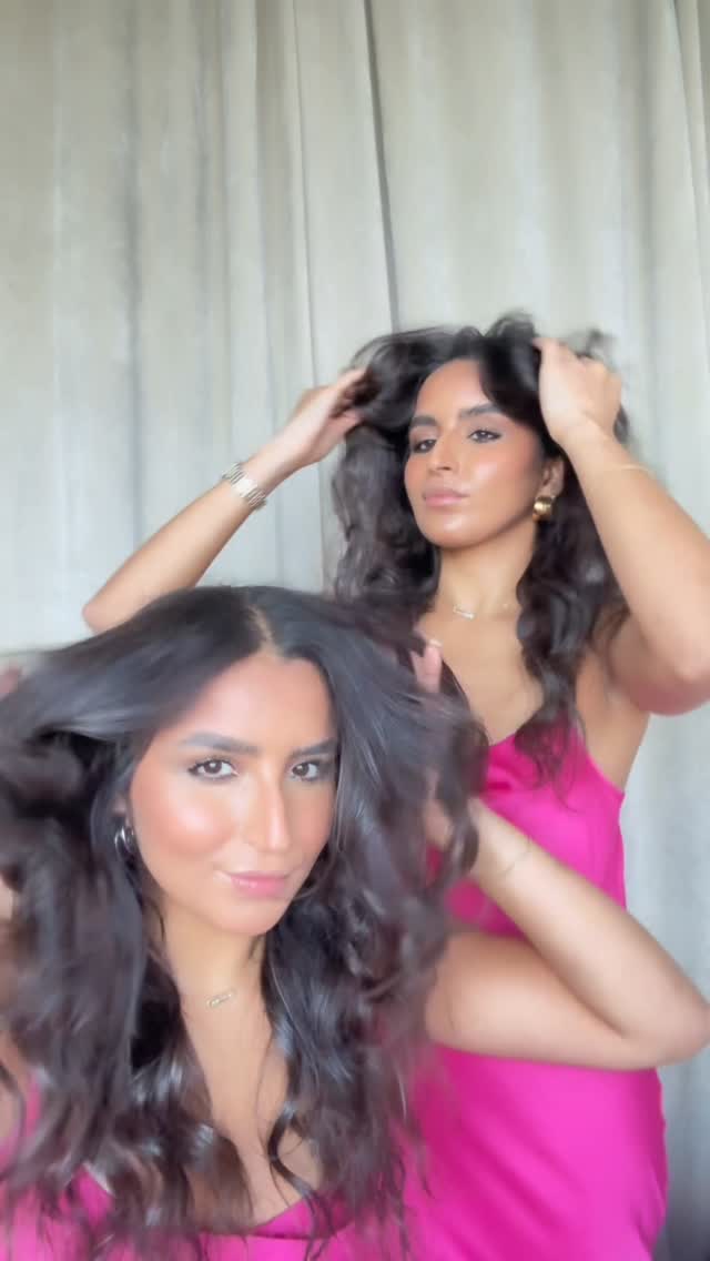 Instagram post by @bayoud_twins for Beachwaver. Caption reads: [...] on top of the 30% Labor Day sale....