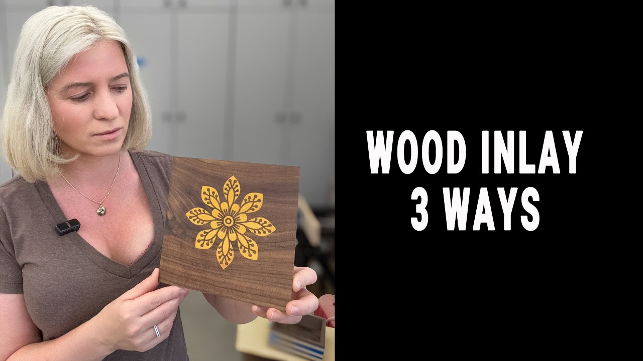 YouTube post by @SkylerEwingWoodworking for Creative Fabrica. Caption reads: Mastering Xtool  Laser Engraver: 3 Inlay....