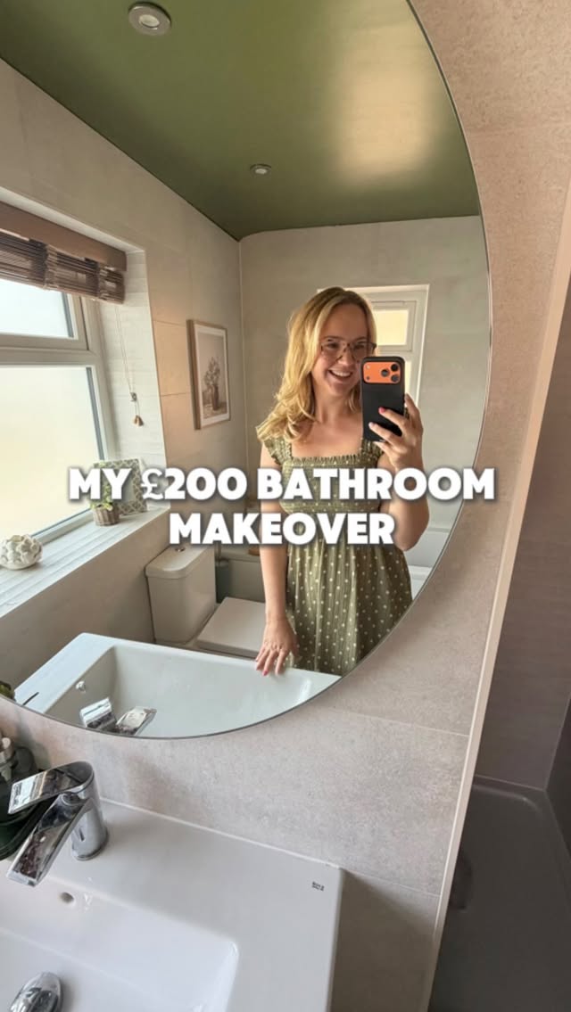 Instagram post by @budgetingmumofficial for B&Q. Caption reads: [...] into the room on a budget.. I headed to B&Q....