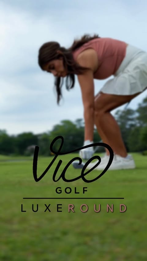 Instagram post by @luxeround for VICE GOLF. Caption reads: [...] balls just dropped from @vicegolf 👀 The....