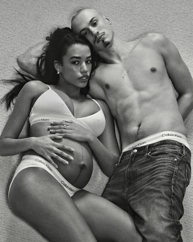 Instagram post by @iwanacristal for Calvin Klein. Caption reads: In love in our Calvins @calvinklein ad.