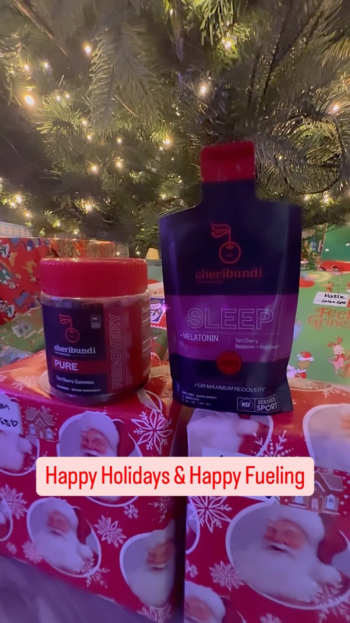 Instagram post by @jessicathesportsrd for Cheribundi. Caption reads: Looking for the perfect recovery gifts for the....