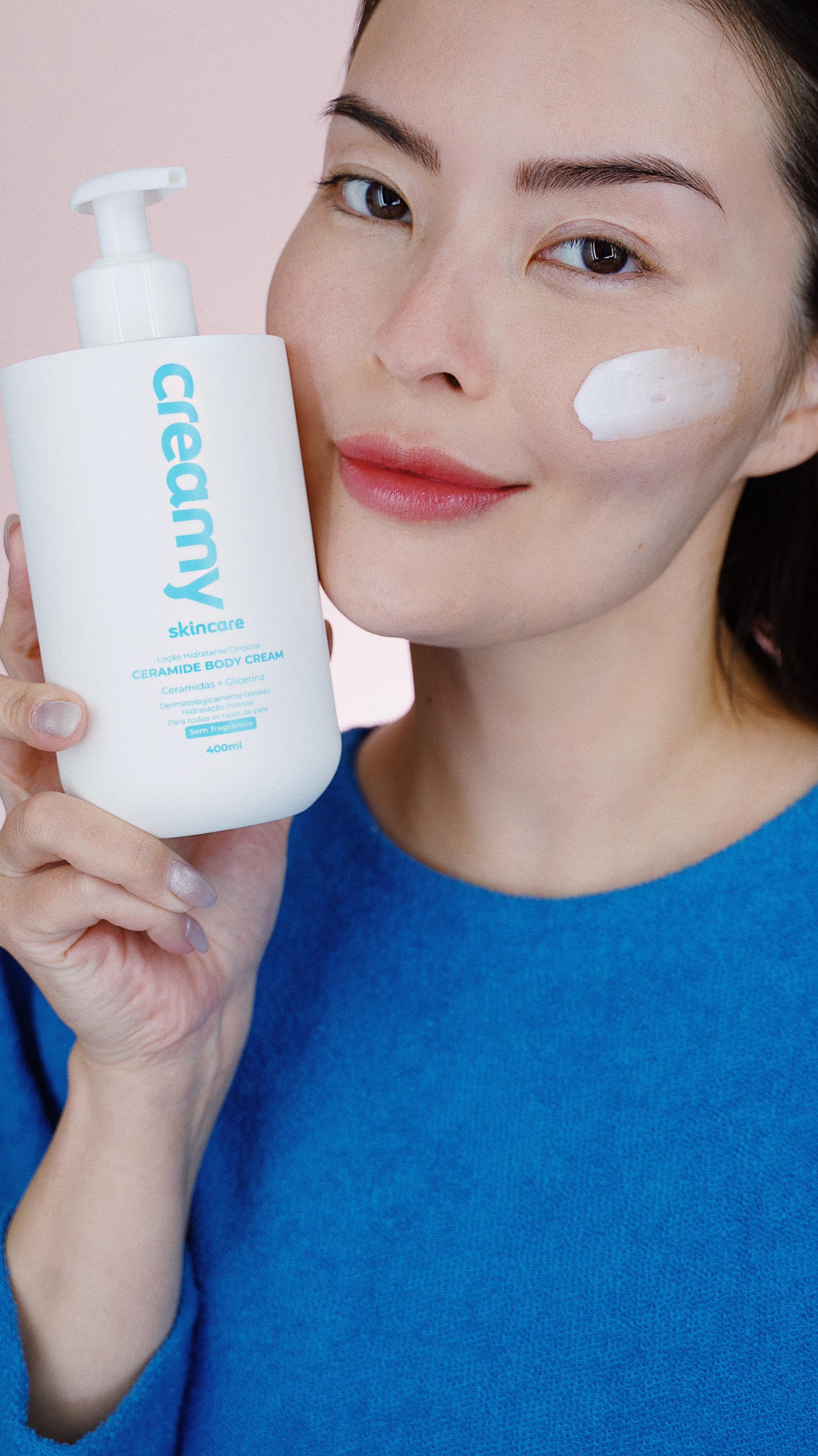Instagram post by @joycekitamura for Creamy Skincare. Caption reads: O inverno chegou com tudo ❄️ mas a verdade é que....