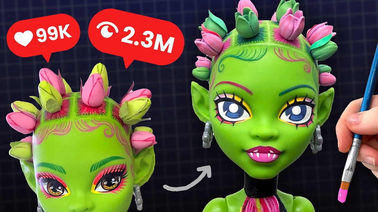 YouTube post by @svv_art for youtooz. Caption reads: 🌷 preorder my 'Tulip Bantu Knots' YouTooz plush:....