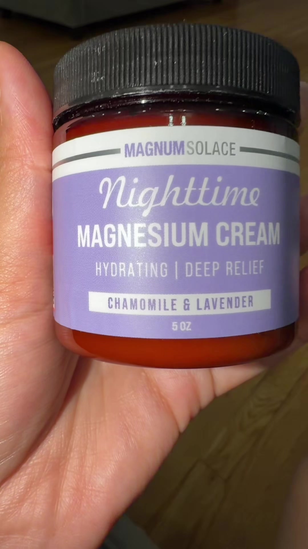 TikTok post by @namu_bh for Magnum Solace. Caption reads: [...] #selfcare #relaxandunwind #chamomile @Magnum....