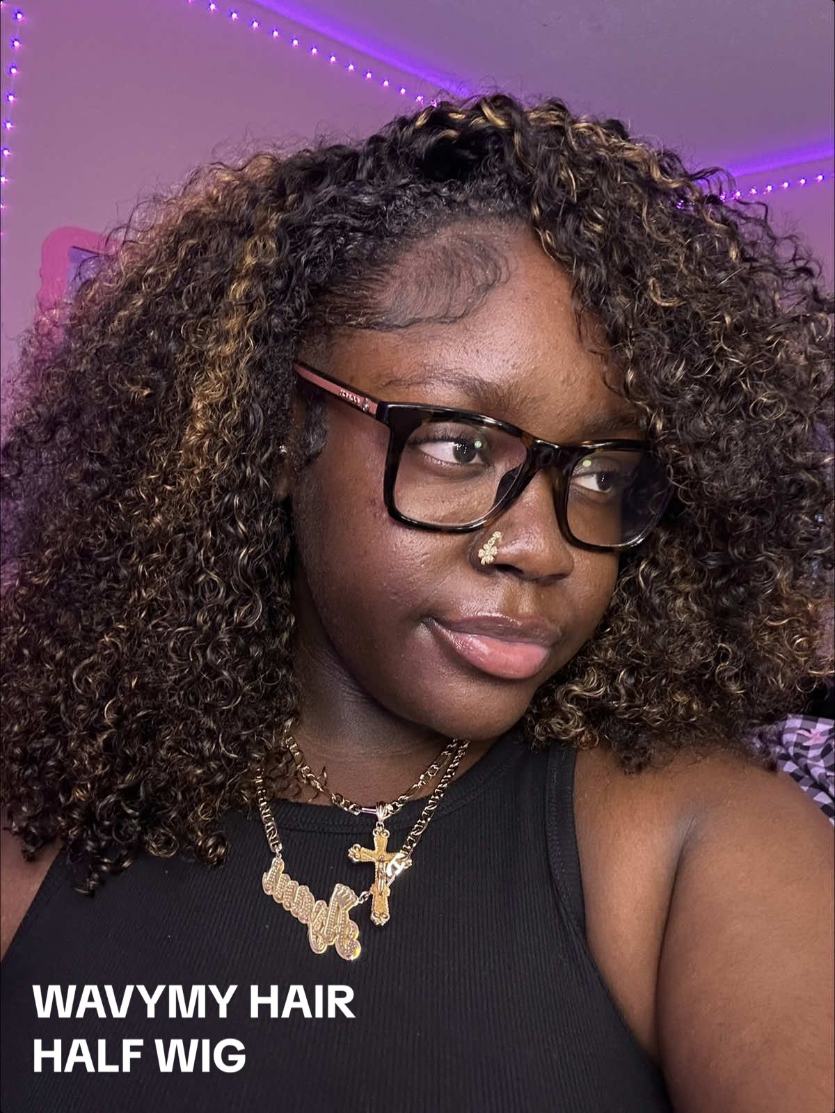 TikTok post by @missayaniii for Wavymy Hair. Caption reads: hair is linked & will also be in my bio!! @Wavymy....