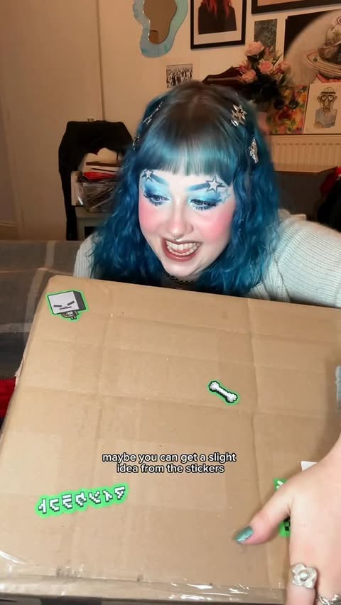Instagram post by @pippambarnes for Cool Shirtz. Caption reads: unbox the @minecraft x @coolshirtz collab with....