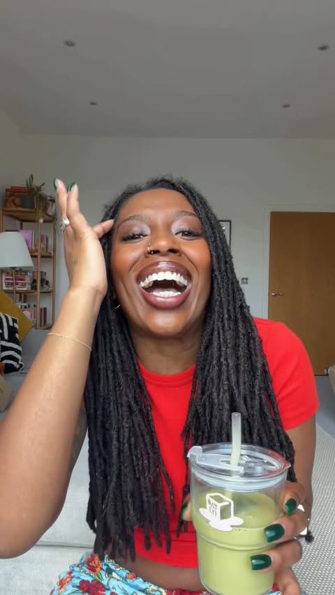 Instagram post by @kimberleycumberbatch for Oatly. Caption reads: ad Well done @oatly you’ve made a poor woman eat....