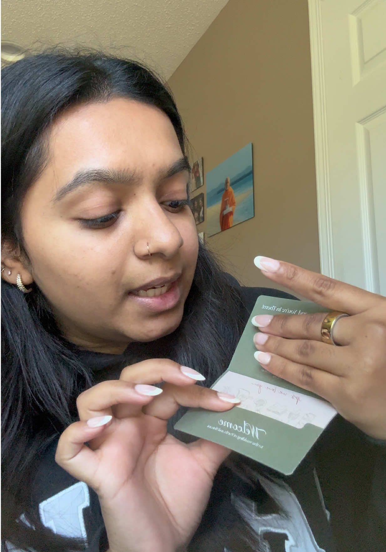 TikTok post by @shivpatt for VistaPrint. Caption reads: I’m obsessed with these and so were our guests 🤍....